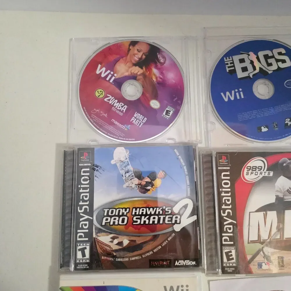Mixed Nostalgia Video Game Lot PS1 PS3 Wii Xbox – Tony Hawk 2 Black Ops + More